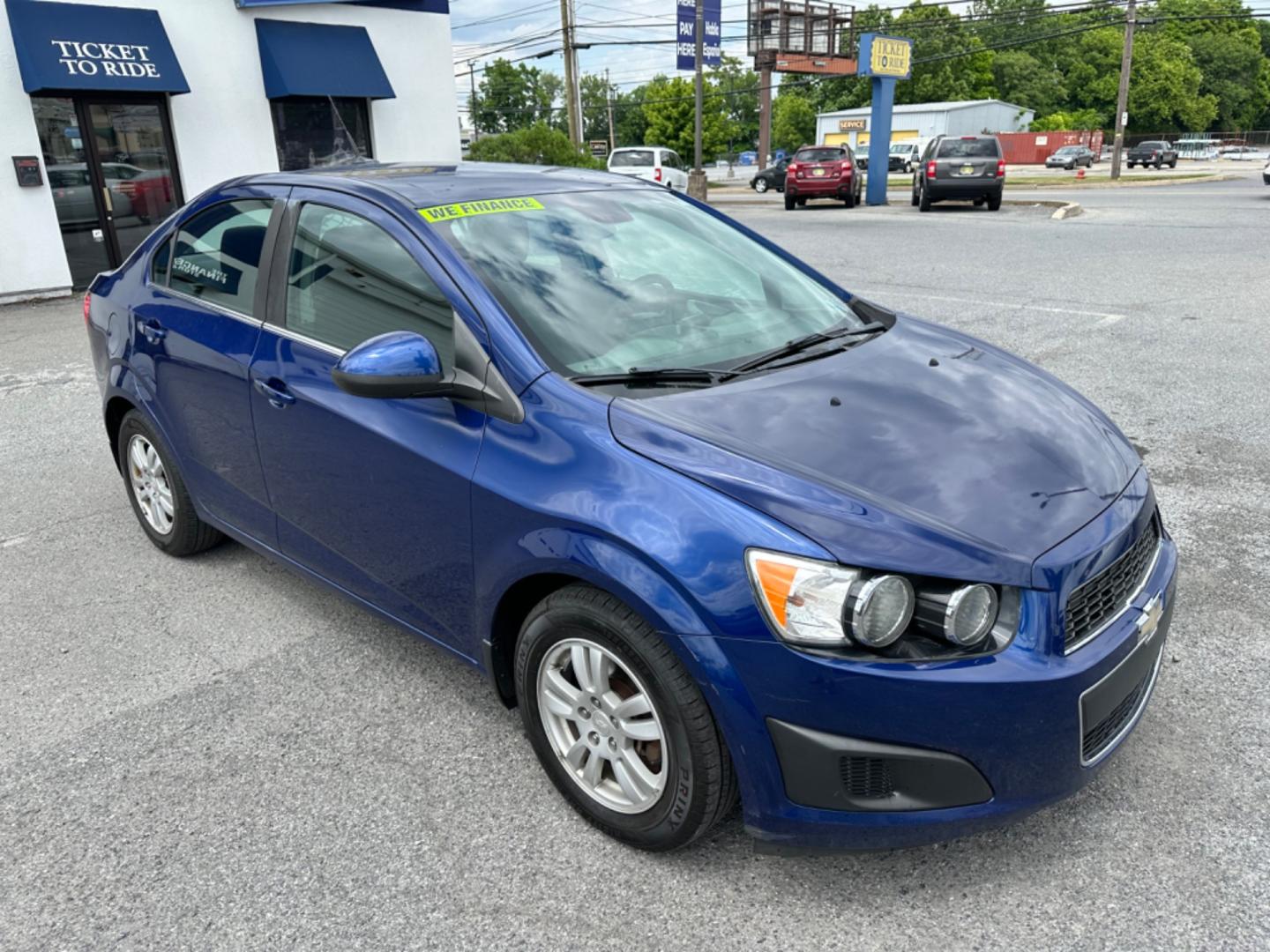 2013 BLUE Chevrolet Sonic LT Auto Sedan (1G1JC5SG7D4) with an 1.8L L4 DOHC 24V engine, 6-Speed Automatic transmission, located at 1254 Manheim Pike, Lancaster, PA, 17601, (717) 393-9133, 40.062870, -76.323273 - Photo#2